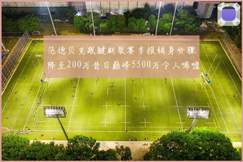 范德贝克跟腱断裂赛季报销身价骤降至200万昔日巅峰5500万令人唏嘘